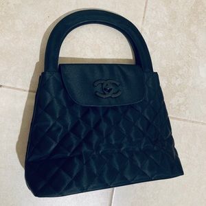 Pre Owned Black Designer Handbag Purse